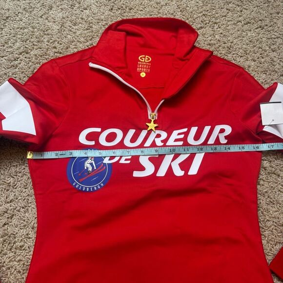 Goldbergh Ski Pully Base Layer Half Zip NWT Small Red White - Picture 4 of 6